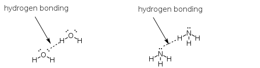 Hydrogen Bonding in Water and Ammonia